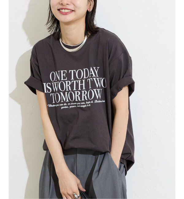 JOURNAL STANDARD「汗ジミ防止天竺プリントT」|Tシャツ・カットソー|ブラック A