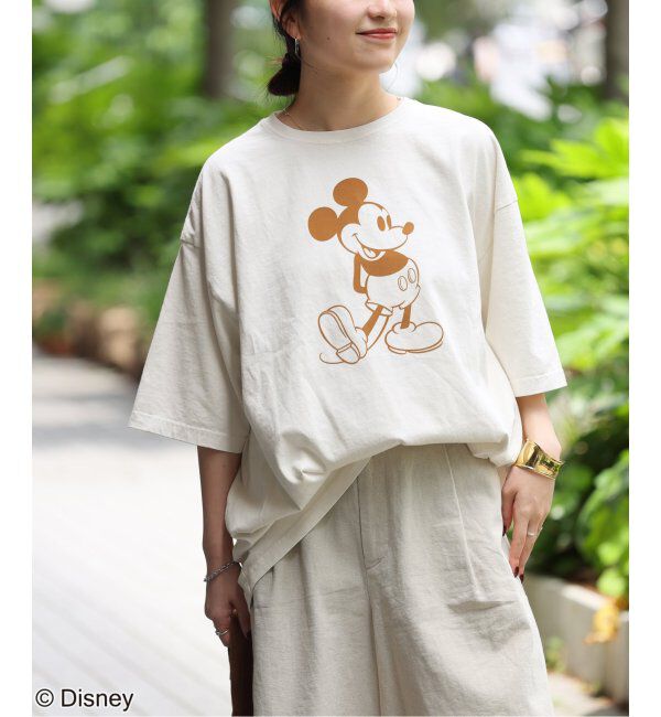 JOURNAL STANDARD relume「【GOOD ROCK SPEED】＜MICKEY MOUSE＞フロッキープリントTシャツ」|Tシャツ・カットソー|