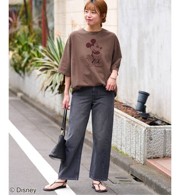 JOURNAL STANDARD relume「【GOOD ROCK SPEED】＜MICKEY MOUSE＞フロッキープリントTシャツ」|Tシャツ・カットソー|