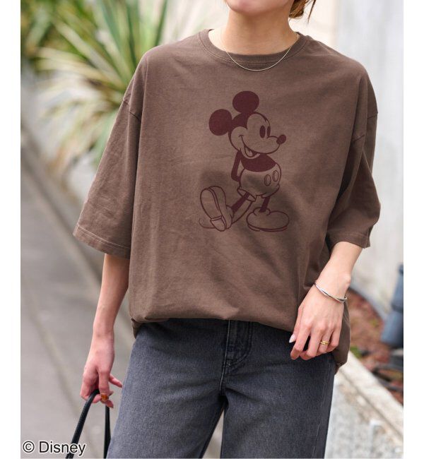 JOURNAL STANDARD relume「【GOOD ROCK SPEED】＜MICKEY MOUSE＞フロッキープリントTシャツ」|Tシャツ・カットソー|