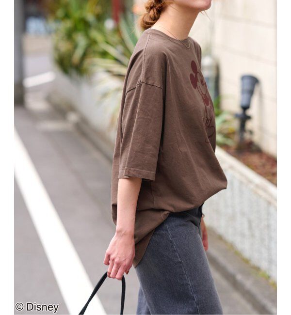 JOURNAL STANDARD relume「【GOOD ROCK SPEED】＜MICKEY MOUSE＞フロッキープリントTシャツ」|Tシャツ・カットソー|