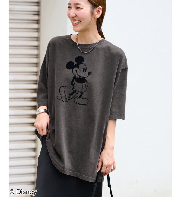 JOURNAL STANDARD relume「【GOOD ROCK SPEED】＜MICKEY MOUSE＞フロッキープリントTシャツ」|Tシャツ・カットソー|