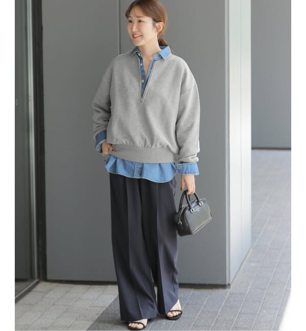 JOURNAL STANDARD relume「《WEB限定》ハーフジップノーカラースウェット」|スウェット・ジャージ|