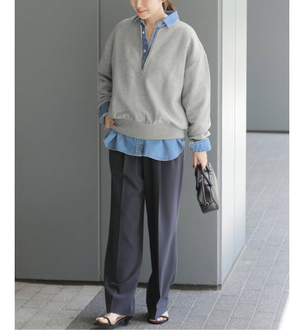 JOURNAL STANDARD relume「《WEB限定》ハーフジップノーカラースウェット」|スウェット・ジャージ|