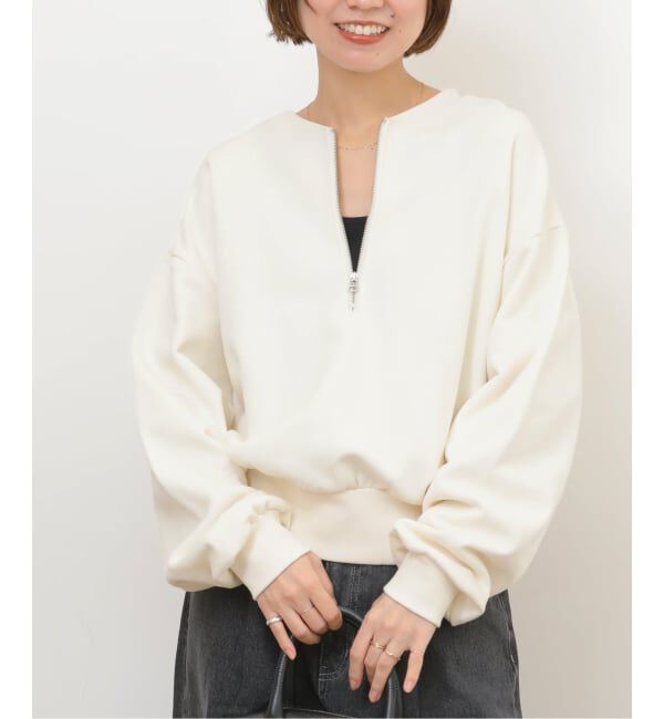 JOURNAL STANDARD relume「《WEB限定》ハーフジップノーカラースウェット」|スウェット・ジャージ|ナチュラル