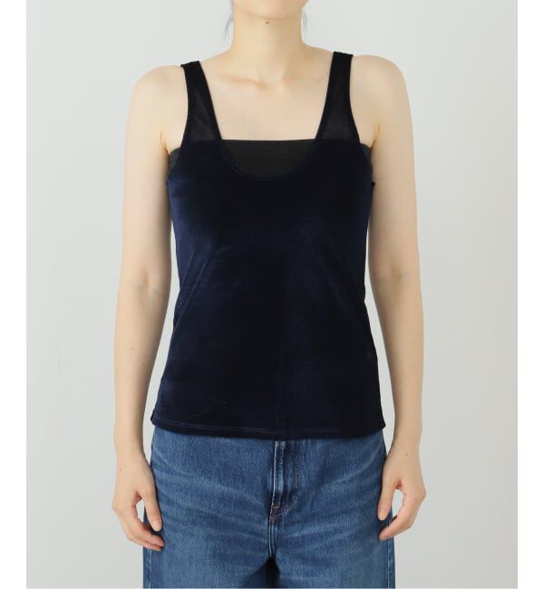 journal standard L'essage「【SIMONE WILD/シモーネ ワイルド】MESH VELVET TANK：タンクトップ」|タンクトップ|