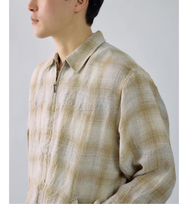 J.S.Homestead「Stead / リネン オンブレ ジップ シャツ」|シャツ・ブラウス|
