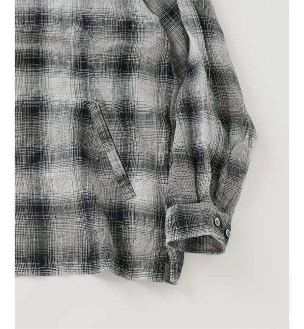 J.S.Homestead「Stead / リネン オンブレ ジップ シャツ」|シャツ・ブラウス|