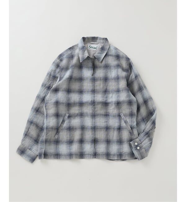 J.S.Homestead「Stead / リネン オンブレ ジップ シャツ」|シャツ・ブラウス|