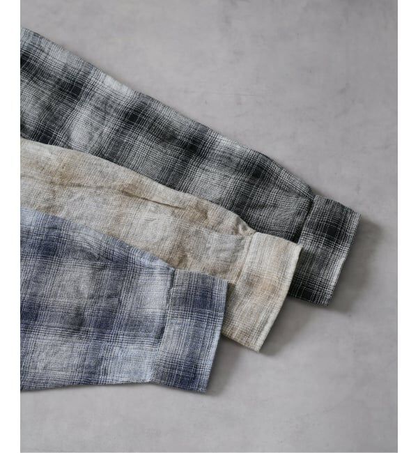 J.S.Homestead「Stead / リネン オンブレ ジップ シャツ」|シャツ・ブラウス|