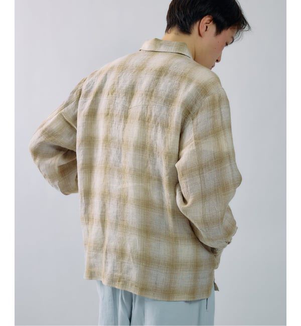 J.S.Homestead「Stead / リネン オンブレ ジップ シャツ」|シャツ・ブラウス|
