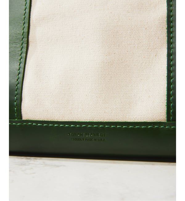 JOURNAL STANDARD「《予約》HERITAGE LEATHER / ヘリテージレザー 別注 キャンバス レザー トート L」|トートバッグ|