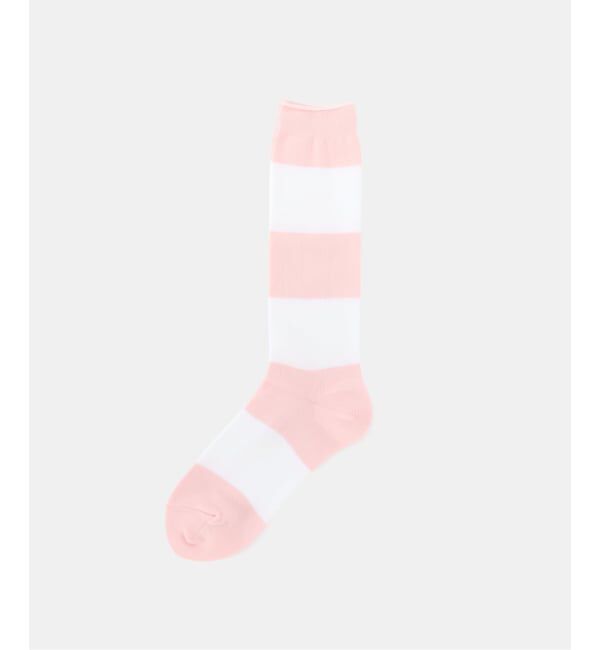 journal standard luxe「COTTON WIDE BORDER SOCKS」|ソックス|ピンク B