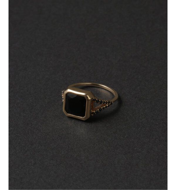 Lilas by Spick&Span「オニキス8角2ラインブラックダイヤリング K10」|リング|