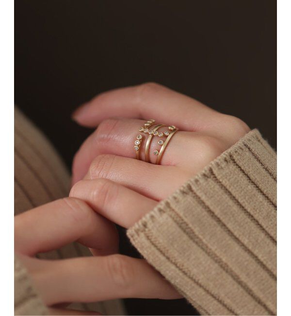 Lilas by Spick&Span「ブラウンダイヤクロスリング K10」|リング|