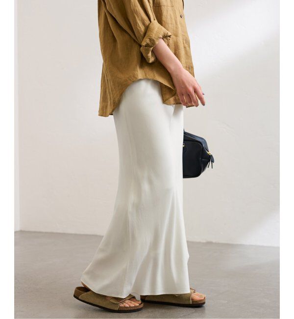 FRAMeWORK「≪追加≫キュプラバイアスサテンロングスカート」|スカート|