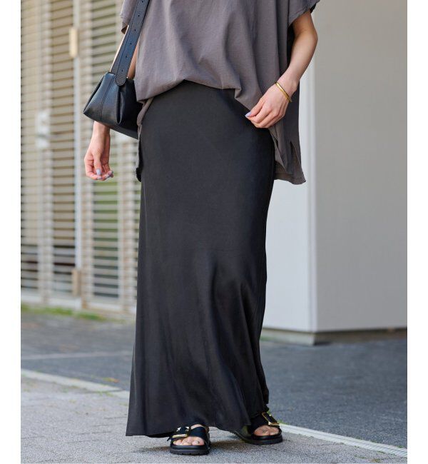 FRAMeWORK「≪追加≫キュプラバイアスサテンロングスカート」|スカート|