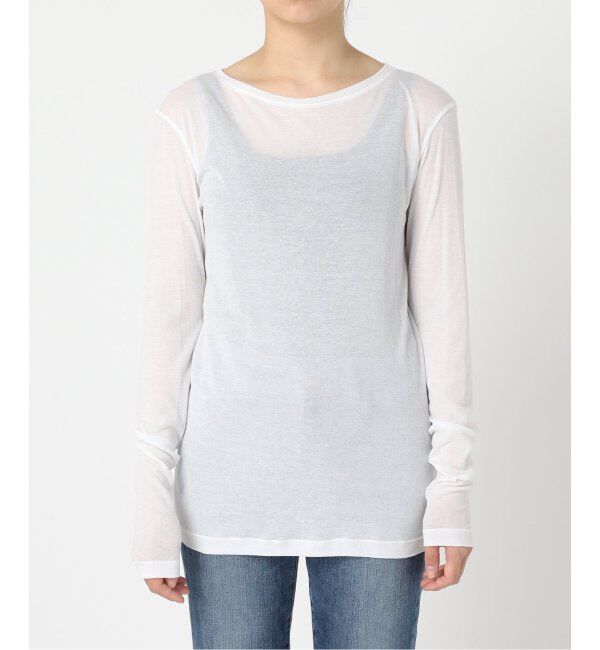 Spick and Span「《追加》シアーボートネックプルオーバー」|Tシャツ・カットソー|