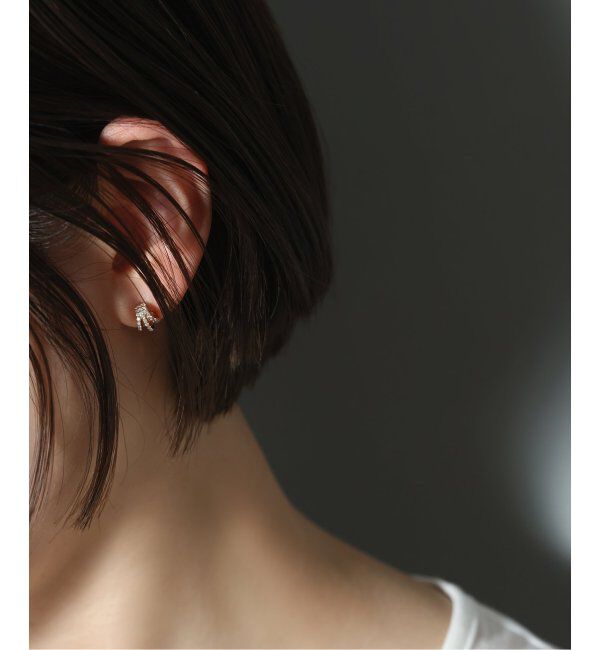 Lilas by Spick&Span「シャイニングダイヤ3ラインピアス K18（両耳）」|ピアス|