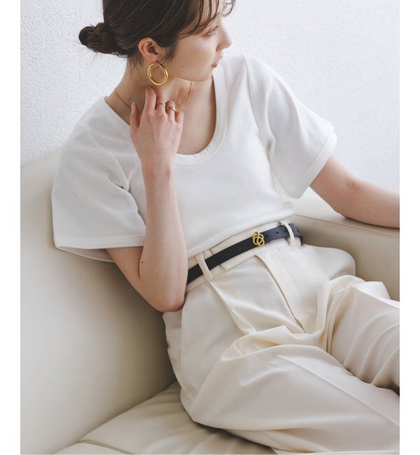 NOBLE「BY MALENE BIRGER/バイマレーネビルガー リブUネックTEE」|Tシャツ・カットソー|