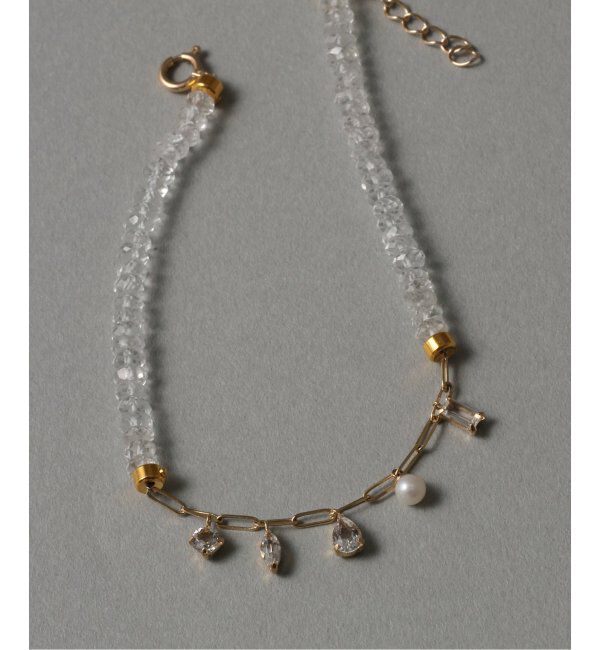 Lilas by Spick&Span「トパーズビーズチェーンモチーフブレスレット K10」|ブレスレット・バングル|