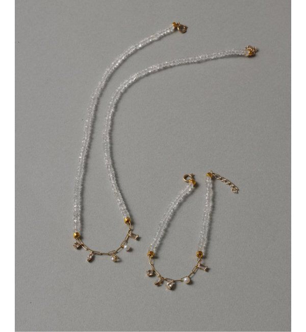 Lilas by Spick&Span「トパーズビーズチェーンモチーフブレスレット K10」|ブレスレット・バングル|