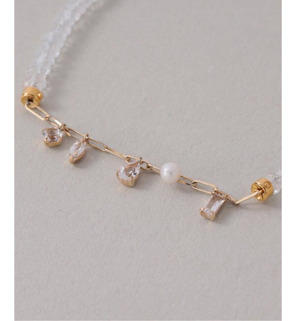 Lilas by Spick&Span「トパーズビーズチェーンモチーフブレスレット K10」|ブレスレット・バングル|