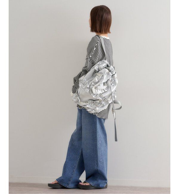 U by SPICK&SPAN「グリッタールーズバギーデニム」|デニム|