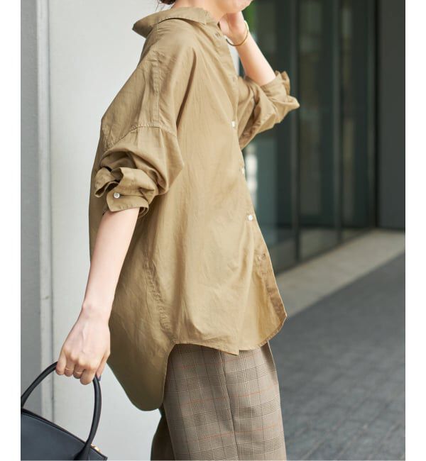 Spick and Span「《追加》ガーメントダイカシュクールシャツ」|シャツ・ブラウス|