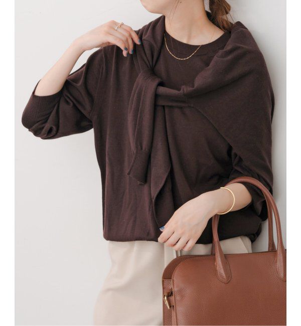 Spick and Span「《手洗い可 / 追加》18G クルーネックプルオーバー」|ニット・セーター|