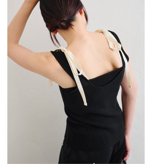 U by SPICK&SPAN「コットンリボンノースリニット」|タンクトップ|