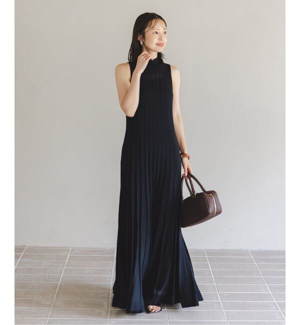 NOBLE「【NOBLE&times;L'AUBE BLANC】シアーワイドリブニットワンピース」|ワンピース|