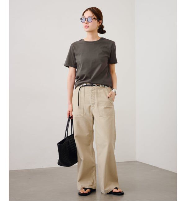 FRAMeWORK「≪一部カラーWEB限定≫ミリタリースラブバックサテンベイカーパンツ」|カーゴ|