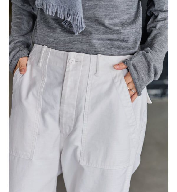 FRAMeWORK「≪一部カラーWEB限定≫ミリタリースラブバックサテンベイカーパンツ」|カーゴ|