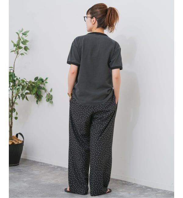 Spick and Span「《WEB限定 / 追加》ドットプリントイージーストレートパンツ」|スラックス|