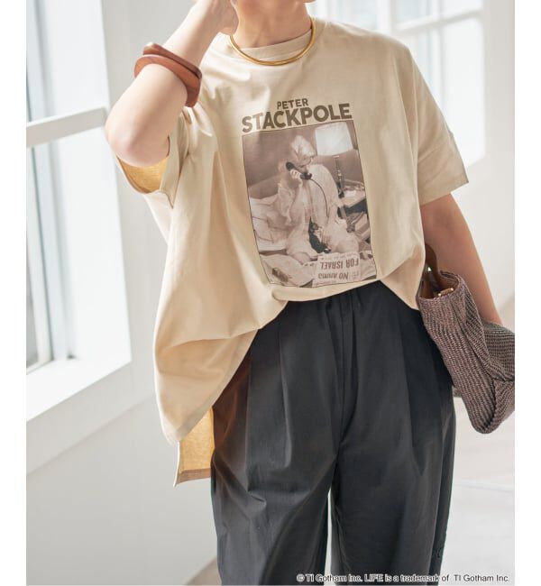 Spick and Span「GOOD ROCK SPEED / グッドロックスピード LPC 別注フォトドルマンTシャツ 2」|Tシャツ・カットソー|