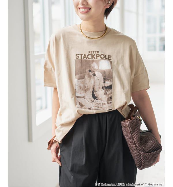 Spick and Span「GOOD ROCK SPEED / グッドロックスピード LPC 別注フォトドルマンTシャツ 2」|Tシャツ・カットソー|