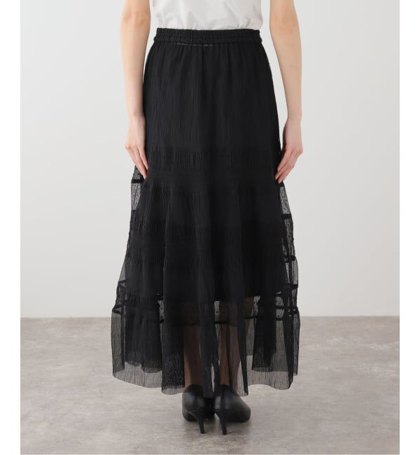 U by SPICK&SPAN「シアーミックスティアードスカート」|スカート|