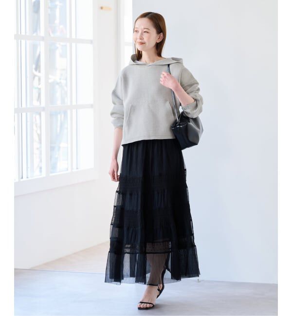 U by SPICK&SPAN「シアーミックスティアードスカート」|スカート|