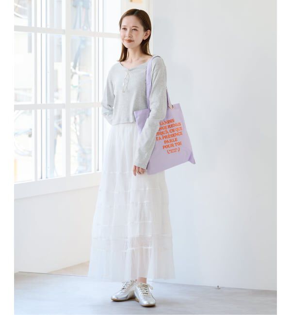 U by SPICK&SPAN「シアーミックスティアードスカート」|スカート|