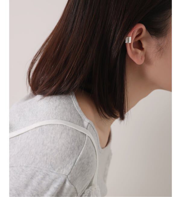 Spick and Span「《予約》【SAMH by LILAS】テクスチャーワイドイヤーカフ SV（片耳）」|イヤーカフ|シルバー