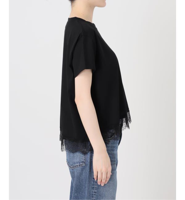 Spick and Span「《一部店舗+WEB限定予約》ヘムレース付きTシャツ」|Tシャツ・カットソー|