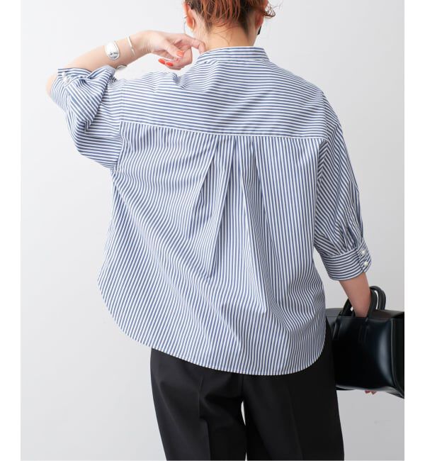 Spick and Span「《WEB限定 / 追加2予約》パールボタンギャザースリーブシャツ」|シャツ・ブラウス|