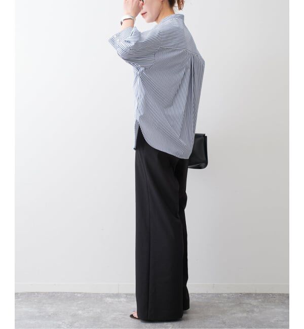 Spick and Span「《WEB限定 / 追加2予約》パールボタンギャザースリーブシャツ」|シャツ・ブラウス|