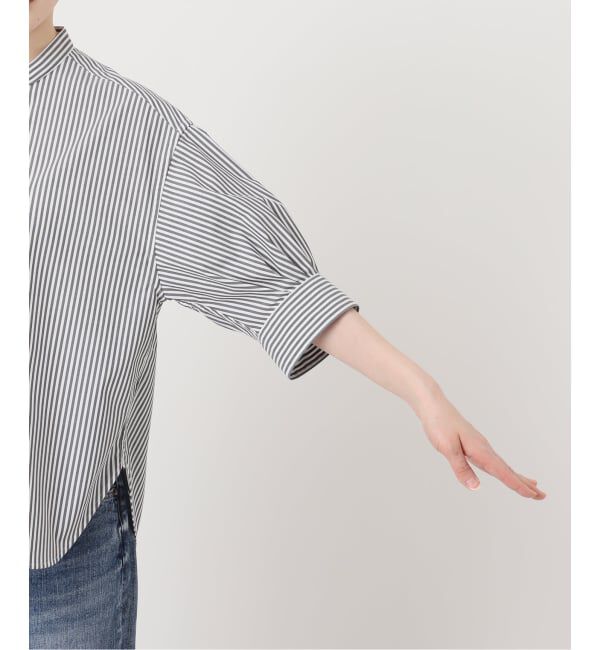 Spick and Span「《WEB限定 / 追加2予約》パールボタンギャザースリーブシャツ」|シャツ・ブラウス|