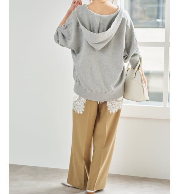 Spick and Span「《WEB限定 / 追加3予約》レースサテンチュニックキャミソール」|キャミソール|