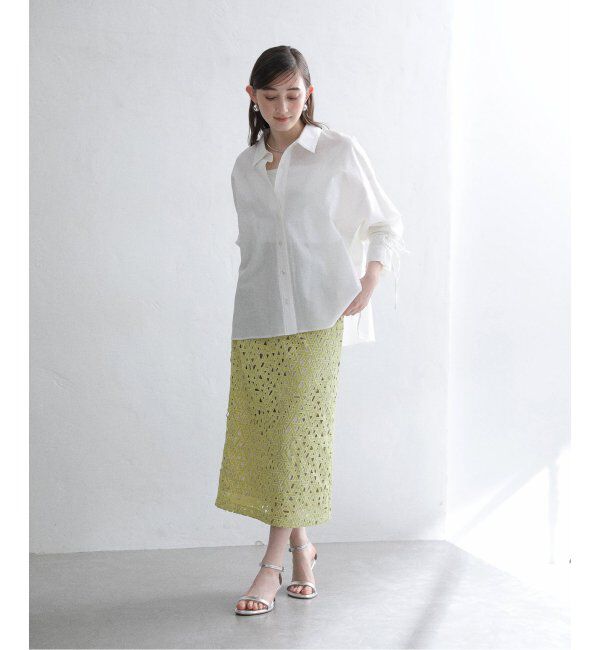  「《追加3》【洗える】レースタイトスカート」|スカート|