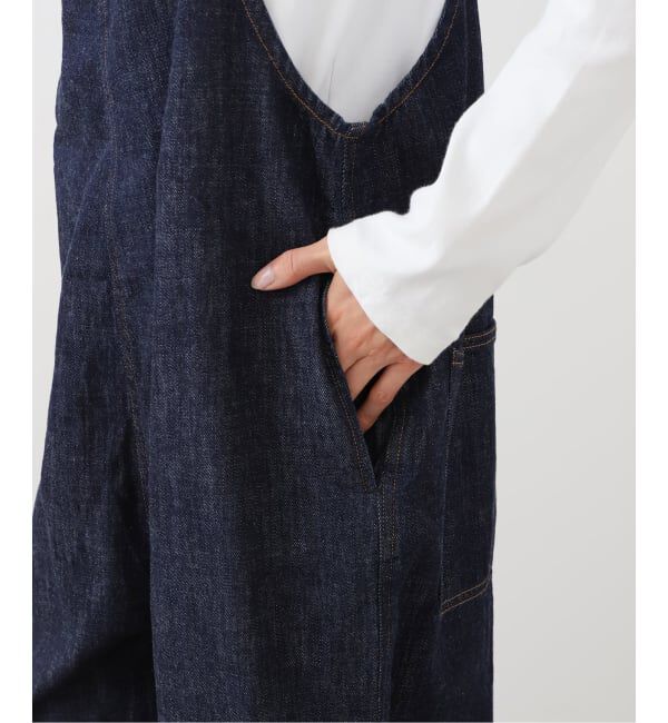  「【洗える】Munich/ミューニック スラブコットンデニムオールインワン」|オールインワン|