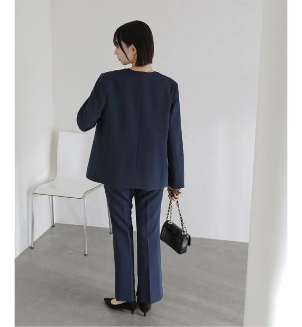  「2WAYスリットジャケット」|ノーカラージャケット|