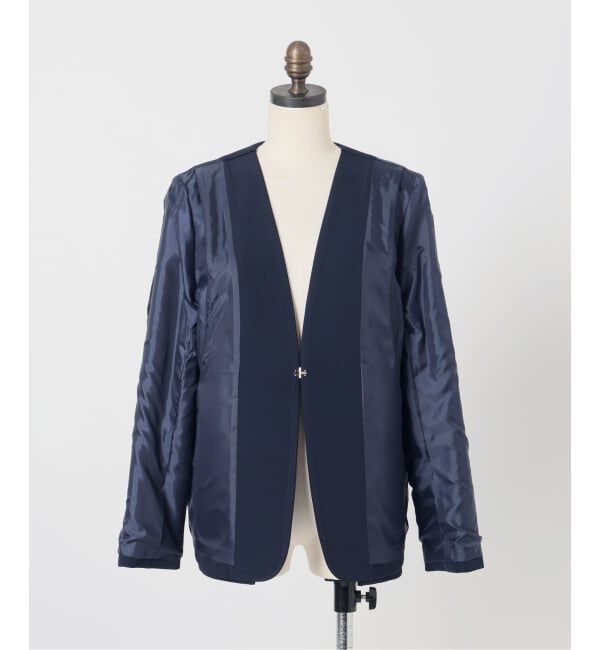  「2WAYスリットジャケット」|ノーカラージャケット|